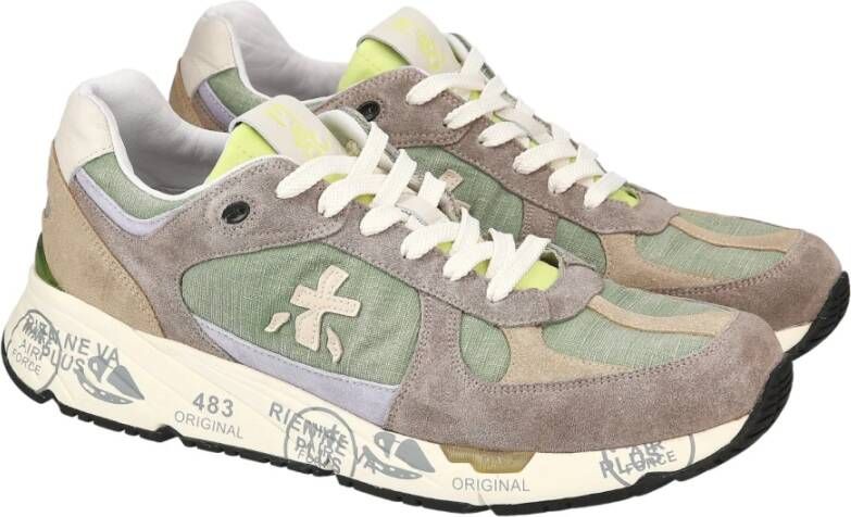 Premiata Groene Sneakers Multicolor Heren