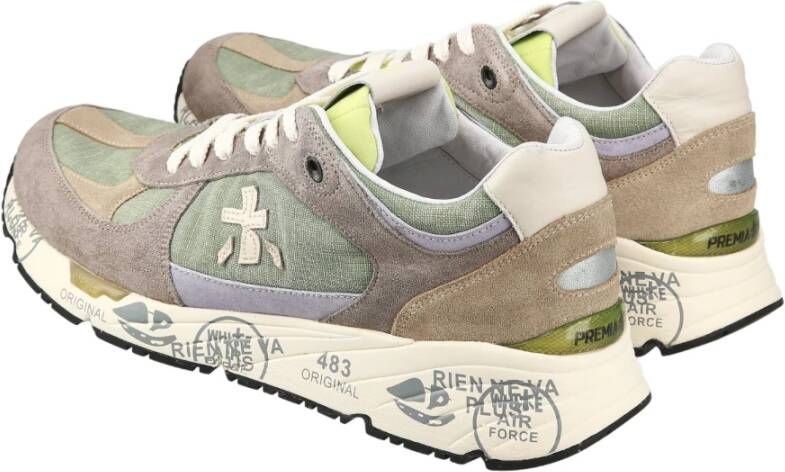 Premiata Groene Sneakers Multicolor Heren