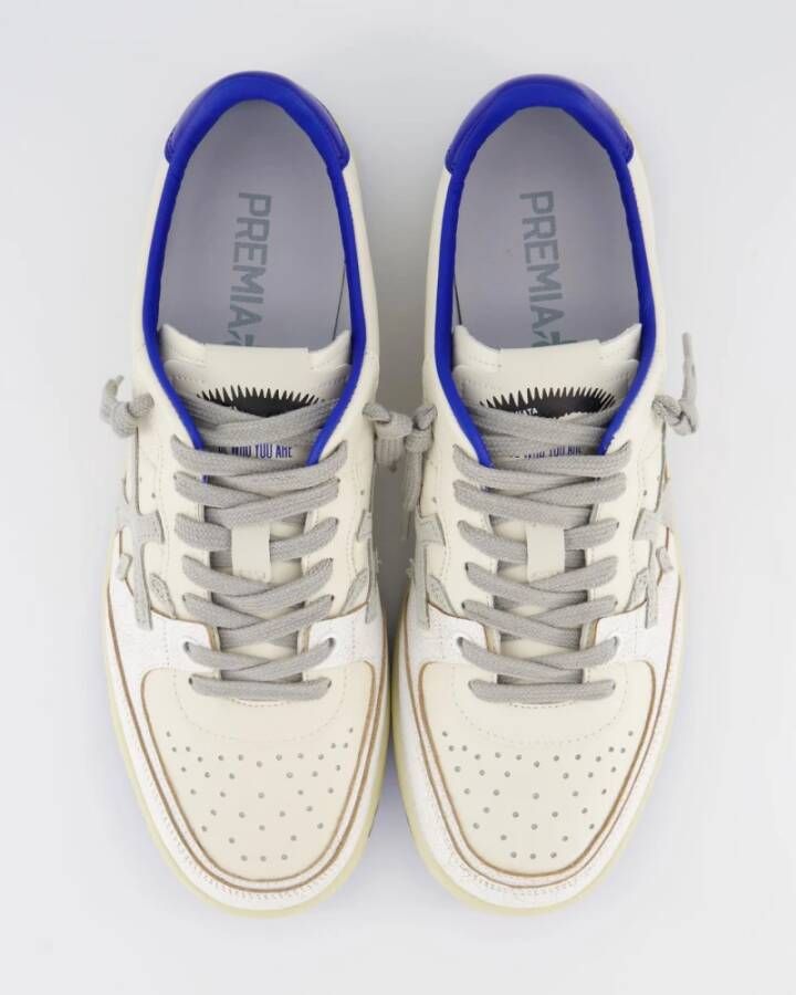 Premiata Heren Clay Sneaker Wit Blauw White Heren