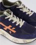 Premiata Navy Blauwe Sneakers met Oranje Details Blue Heren - Thumbnail 12