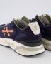 Premiata Navy Blauwe Sneakers met Oranje Details Blue Heren - Thumbnail 13
