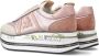 Premiata Roze Stoffen Sneakers met Suède Details Pink Dames - Thumbnail 3