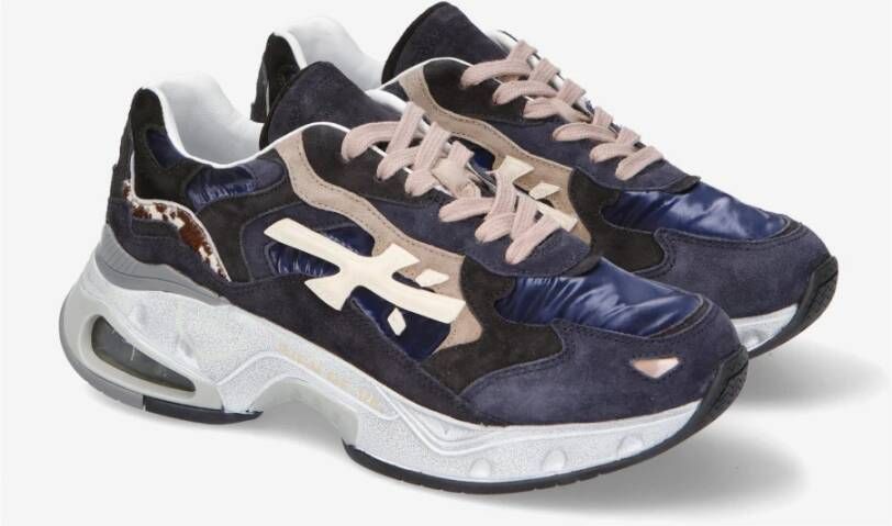 Premiata Innovatieve Sharky Sneakers met landelijke inspiratie Blue Heren