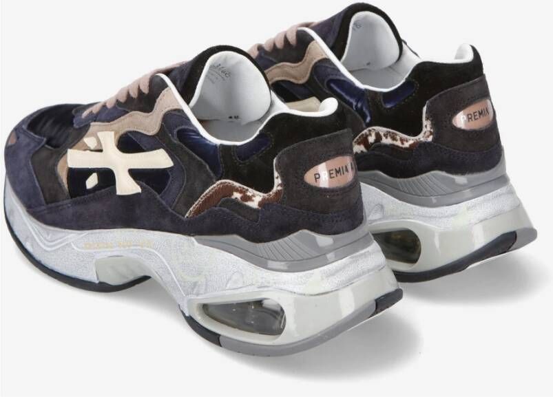 Premiata Innovatieve Sharky Sneakers met landelijke inspiratie Blue Heren