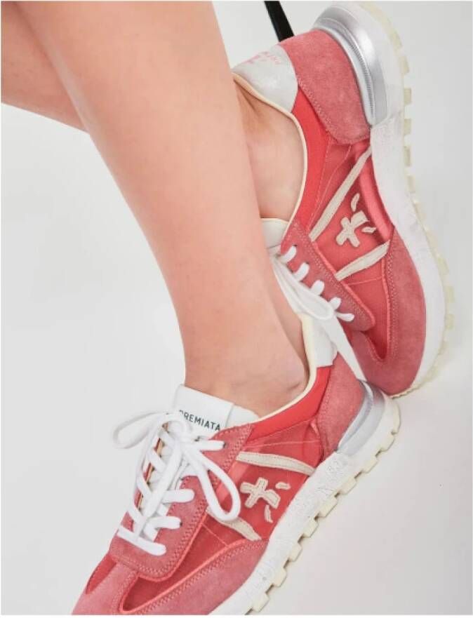 Premiata Johnlow Sneakers in gemengde texturen