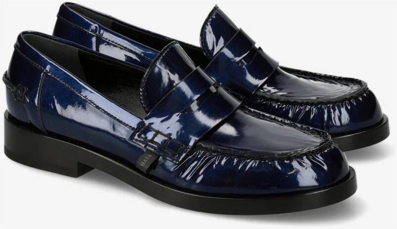 Premiata Mocassins Siria in lakleer M6851E Blue Dames