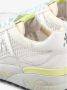 Premiata Witte Landeck Sneakers met Gele Accenten White Heren - Thumbnail 4