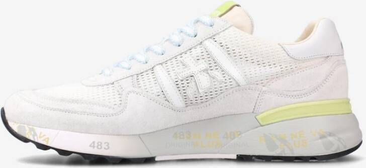 Premiata Geitenleren Sneakers Landeck Stijl White Heren