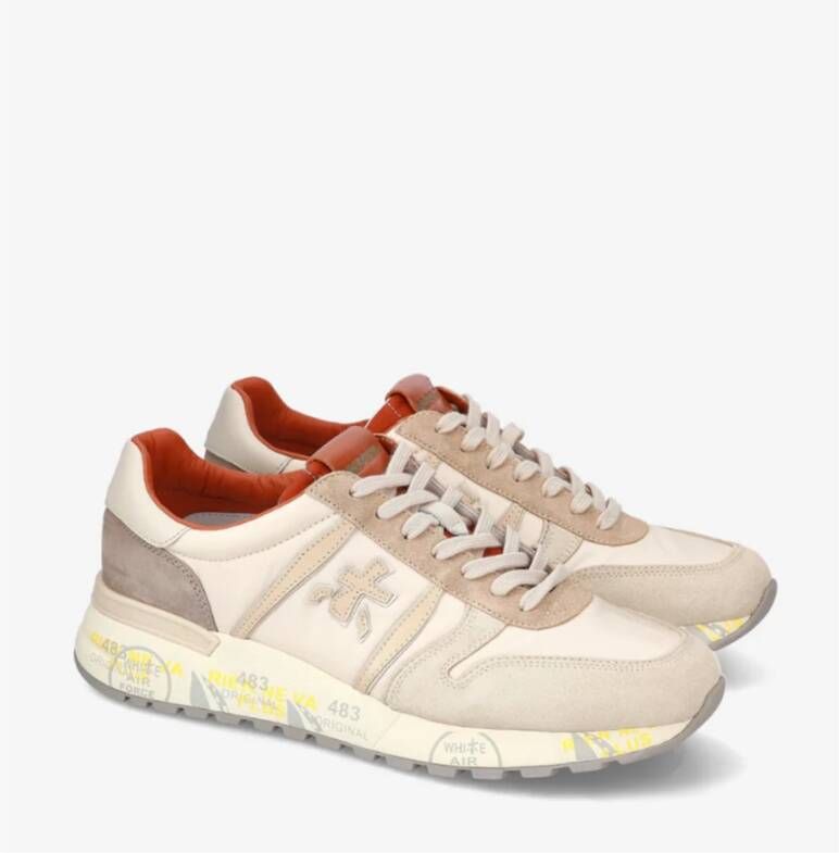 Premiata Lander 6633 Sneakers in Ivoor Multicolor Heren