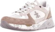 Premiata Leren Logo Sneakers Rubberen Zool