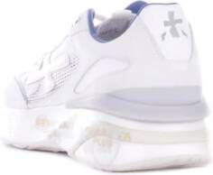 Premiata Leren Logo Sneakers Rubberen Zool White Heren