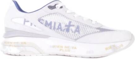 Premiata Leren Logo Sneakers Rubberen Zool White Heren