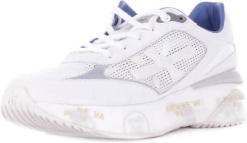 Premiata Leren Logo Sneakers Rubberen Zool White Heren