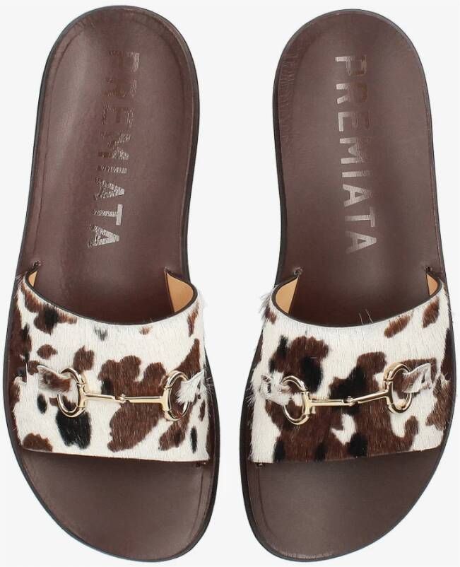 Premiata Leren Sandalen met Ponyhair Hoofdband