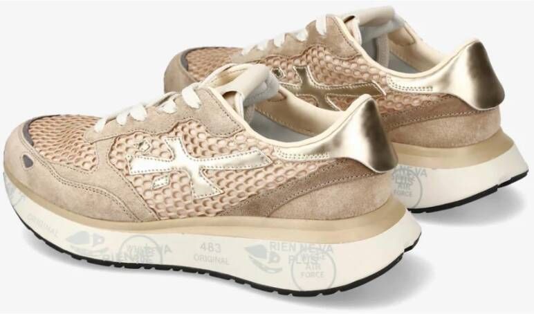 Premiata Leren Sneakers met Logo Vetersluiting