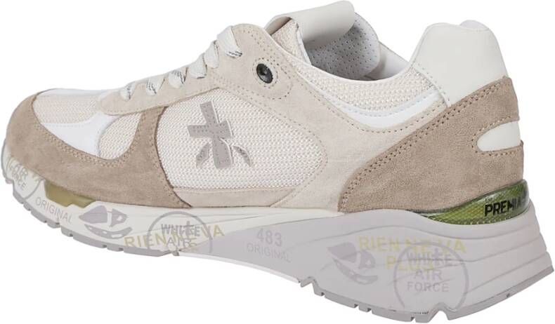 Premiata Lime Suede Technical Fabric Sneakers