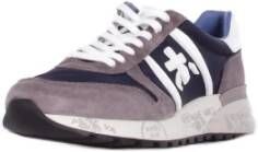 Premiata Logo Sneakers Suède Rubberen Zool Canvas