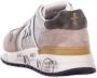 Premiata Logo Sneakers Suède Rubberen Zool Canvas Beige Heren - Thumbnail 12