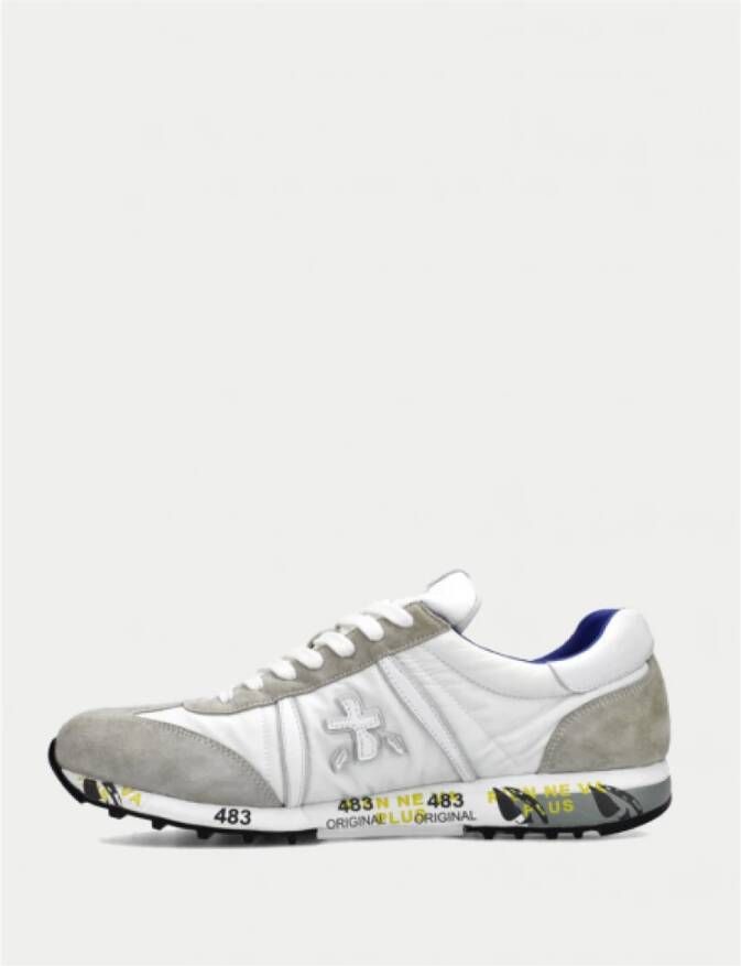 Premiata Lucy Heren Sneakers met Geborduurd Logo White Heren
