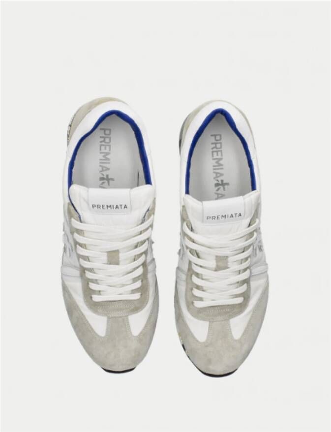 Premiata Lucy Heren Sneakers met Geborduurd Logo White Heren