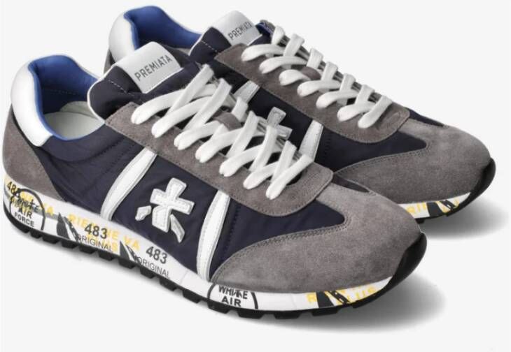 Premiata Lucy Leren en Suède Sneakers Multicolor Heren