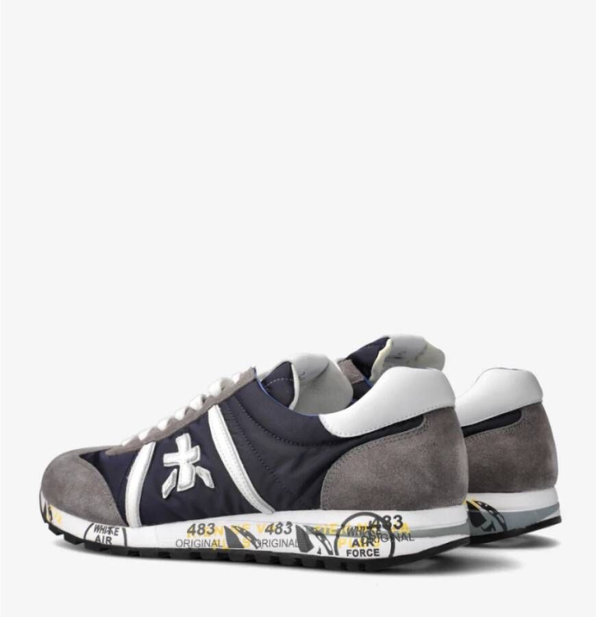 Premiata Lucy Leren en Suède Sneakers Multicolor Heren