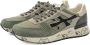 Premiata Groene Leren Sneakers Logo Details Rubberen Zool Multicolor Heren - Thumbnail 11