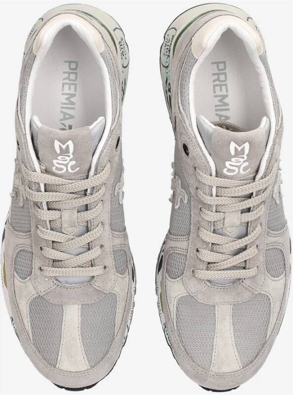 Premiata Vintage Sneakers met Levendige Details Gray Heren