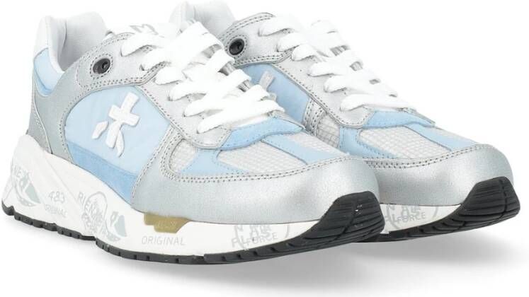 Premiata Mased Sneaker in Zilver en Blauw Multicolor Dames