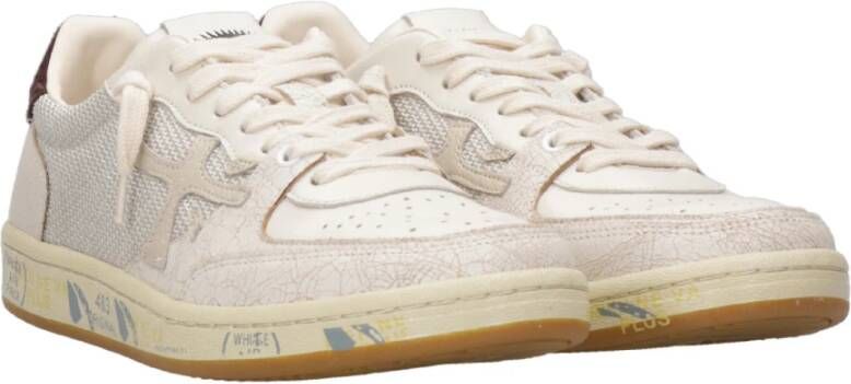 Premiata Mesh Sneakers met Leren Details Beige Heren