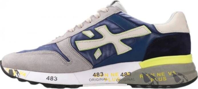 Premiata Mick Blauw Nylon Sneakers Multicolor Heren