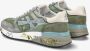 Premiata Mick Groen Grijs Denim Sneakers Multicolor Heren - Thumbnail 3