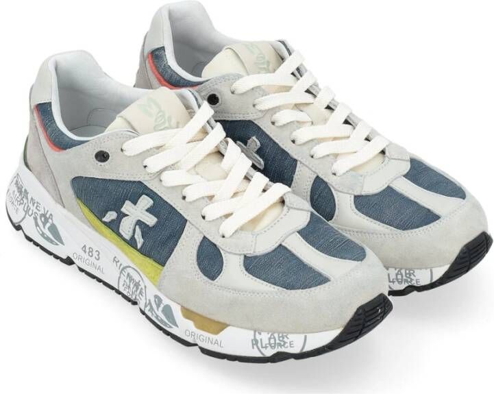 Premiata Multicolor Suède en Denim Sneaker Multicolor Heren