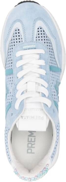 Premiata Net en Suède Sneakers Blue Dames