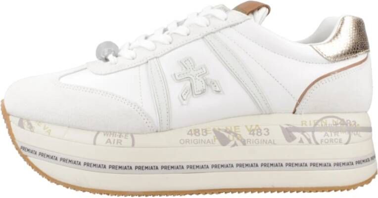 Premiata Beth 7037 Deportiva Plataforma Sneakers White Dames