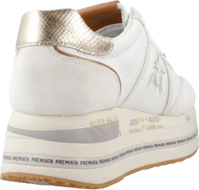 Premiata Beth 7037 Deportiva Plataforma Sneakers White Dames