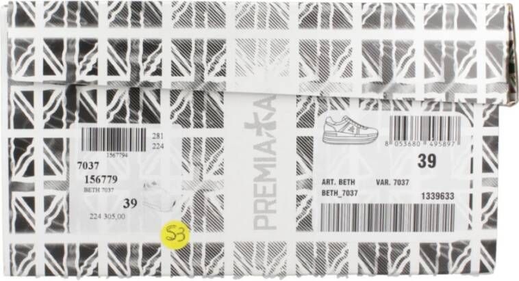 Premiata Beth 7037 Deportiva Plataforma Sneakers White Dames