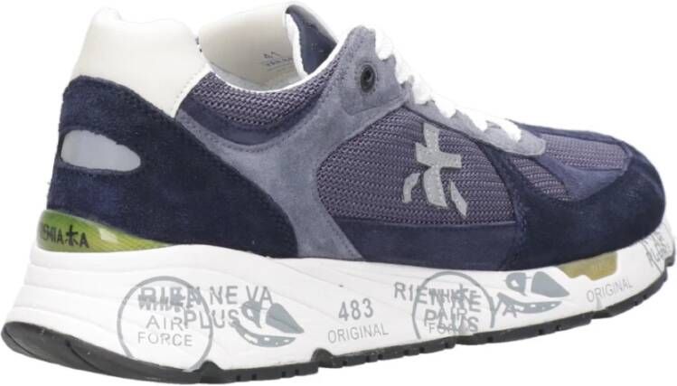 Premiata Retro Blauwe Sneakers Blue Heren