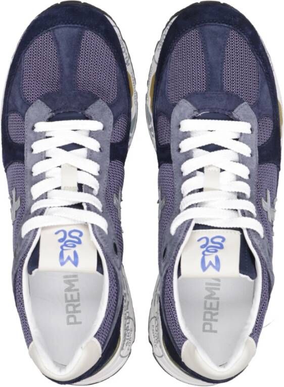 Premiata Retro Blauwe Sneakers Blue Heren