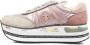 Premiata Roze Stoffen Sneakers met Suède Details Pink Dames - Thumbnail 5