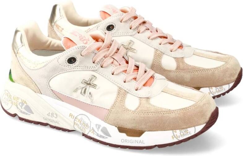 Premiata Roze Panel Sneaker met Logo Patch Multicolor Dames