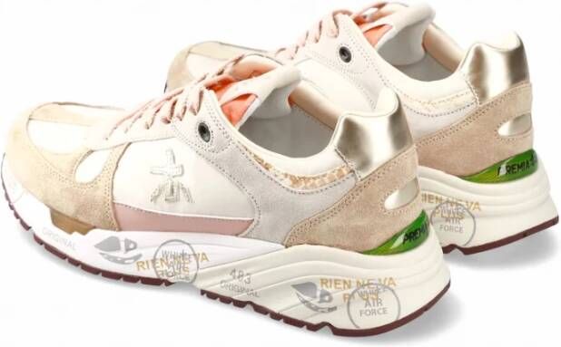 Premiata Roze Panel Sneaker met Logo Patch Multicolor Dames
