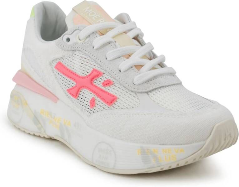 Premiata Roze Platte Schoenen Moe Run Multicolor Dames