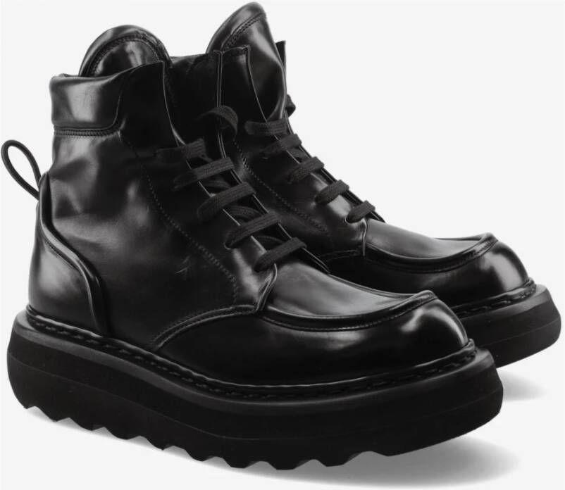 Premiata Enkellaarzen in rubber Cal M6874B Black Dames