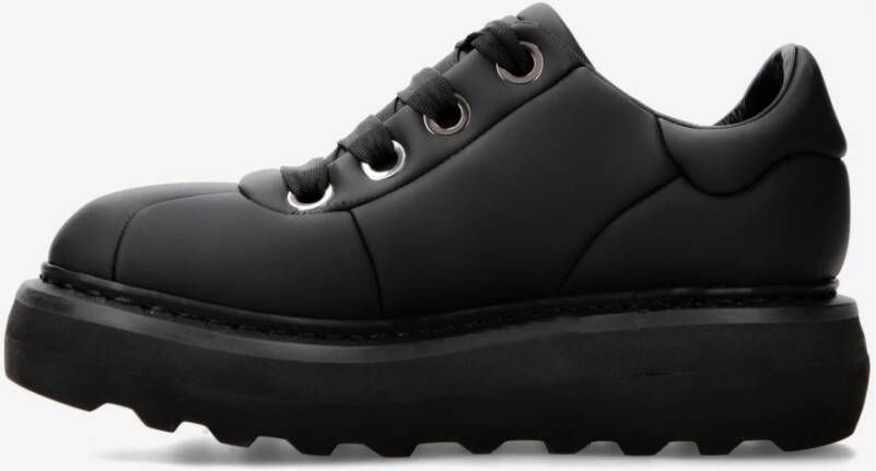 Premiata Cal M6610 veterschoenen van rubberized stof Black Dames