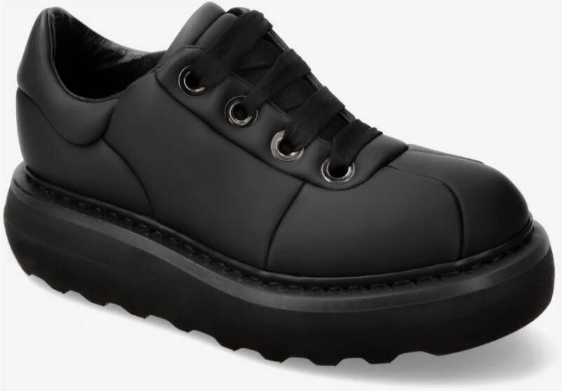 Premiata Cal M6610 veterschoenen van rubberized stof Black Dames