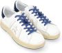 Premiata Russell 6745 Leren Sneaker Wit Blauw White Heren - Thumbnail 4