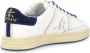 Premiata Russell 6745 Leren Sneaker Wit Blauw White Heren - Thumbnail 5