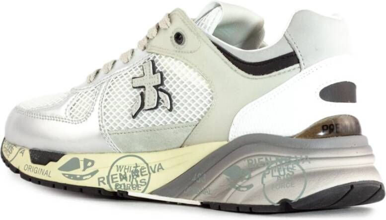 Premiata Silver Leather Mase Sneaker