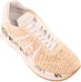 Premiata Beige Sneakers met Suède en Geperforeerde Details Beige Dames - Thumbnail 7